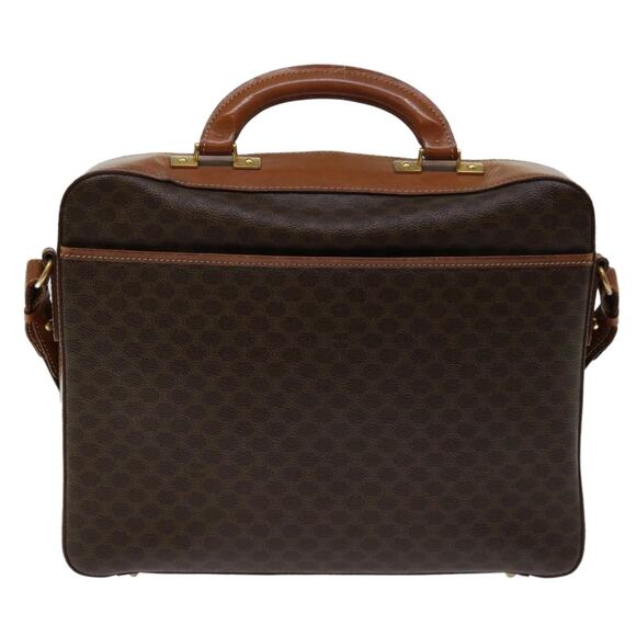 CELINE Macadam Canvas Hand Bag Pvc Brown - Picture 3 of 13